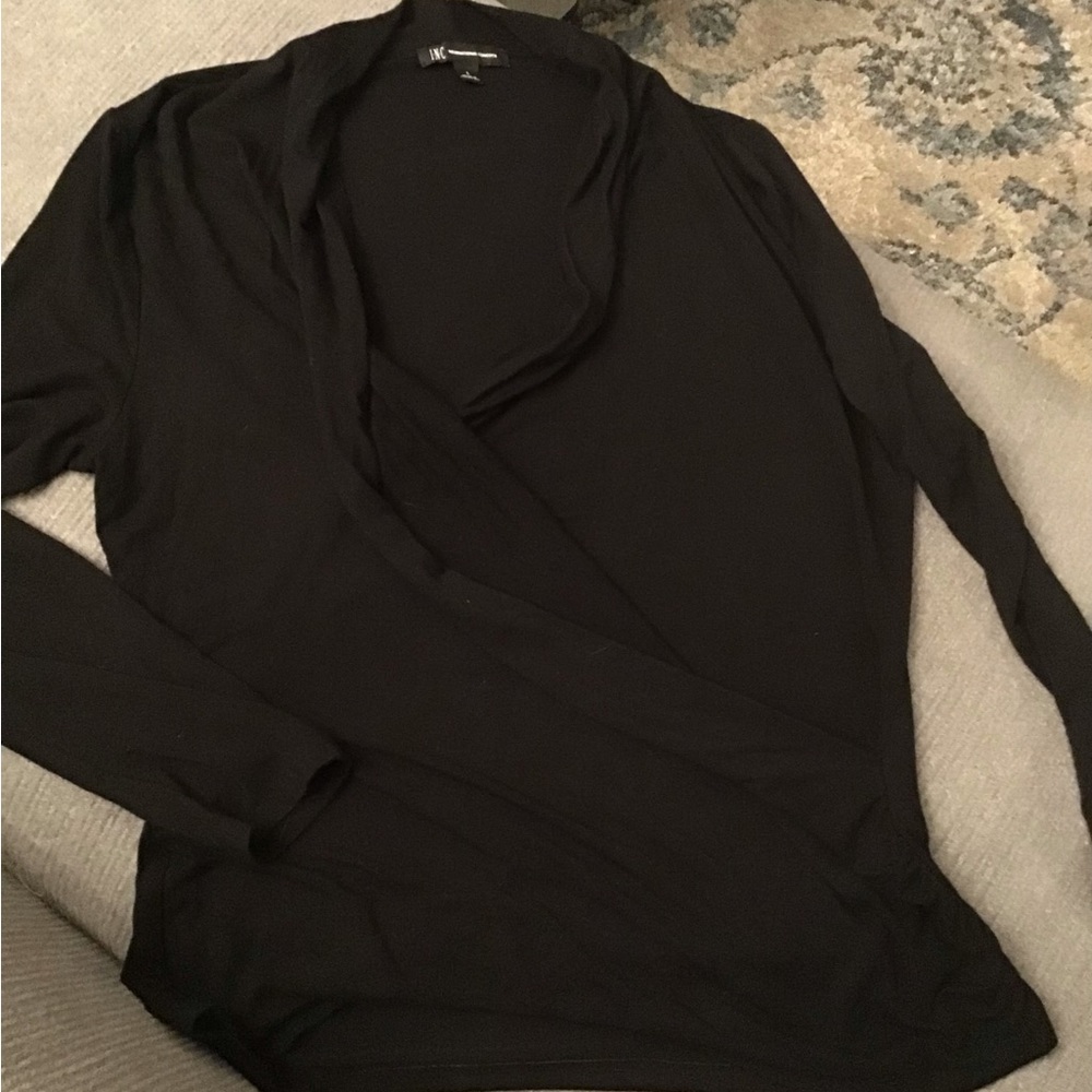 I.N.C Long sleeve wrap shirt